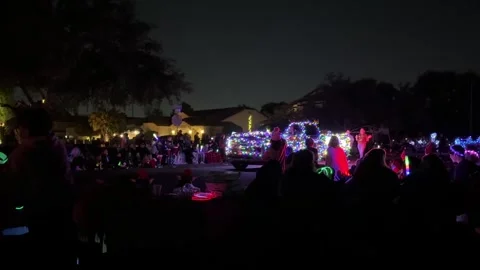Phoenix APS Electric Light Parade Holiday Lights Stock Footage 326840889