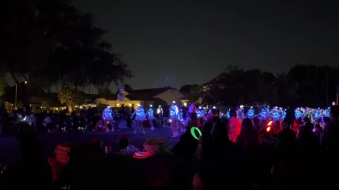 Phoenix APS Electric Light Parade Holiday Lights Stock Footage 326840912