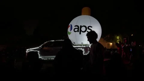 Phoenix APS Electric Light Parade Holiday Lights Stock Footage 326840969