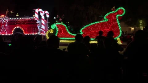 Phoenix APS Electric Light Parade Holiday Lights Stock Footage 326841006