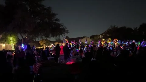 Phoenix APS Electric Light Parade Holiday Lights Stock Footage 326842078
