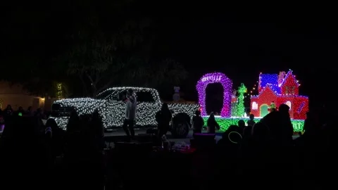 Phoenix APS Electric Light Parade Holiday Lights 스톡 동영상 326842080