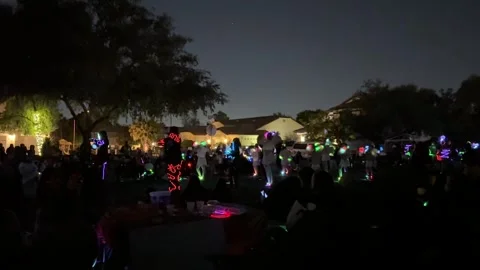 Phoenix APS Electric Light Parade Holiday Lights 스톡 동영상 326842317