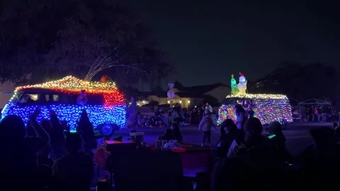 Phoenix APS Electric Light Parade Holiday Lights 스톡 동영상 341698649