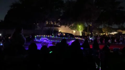 Phoenix APS Electric Light Parade Holiday Lights Stock Footage 341698674