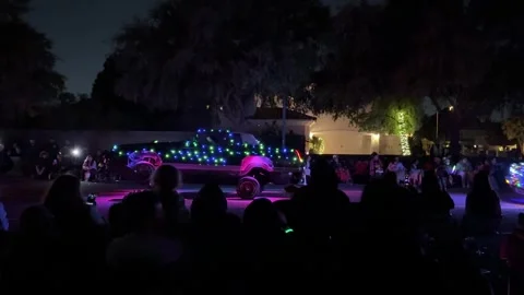 Phoenix APS Electric Light Parade Holiday Lights Stock Footage 341698697