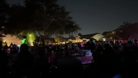 Phoenix APS Electric Light Parade Holiday Lights Stock Footage 341716015