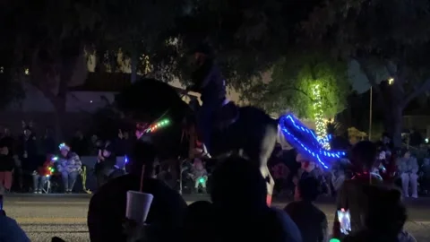 Phoenix APS Electric Light Parade Holiday Lights Stock Footage 341716069