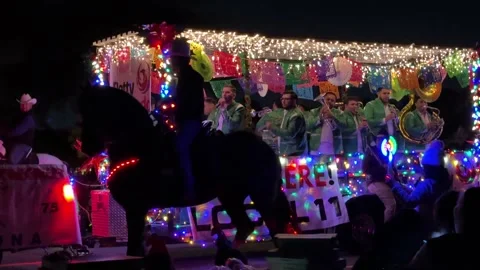 Phoenix APS Electric Light Parade Holiday Lights Stock Footage 341716112