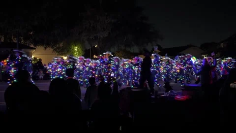 Phoenix APS Electric Light Parade Holiday Lights Stock Footage 341716269
