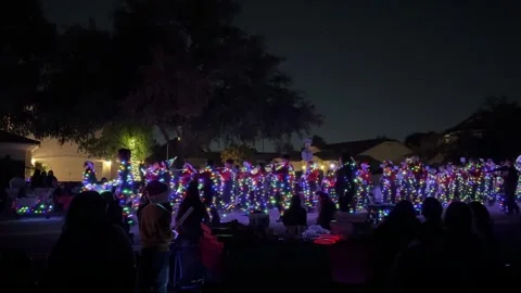 Phoenix APS Electric Light Parade Holiday Lights Stock Footage 341716377