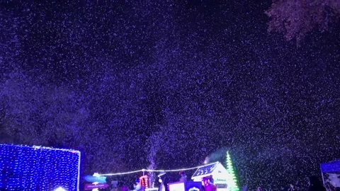 Phoenix APS Electric Light Parade Holiday Lights Stock Footage 341716396