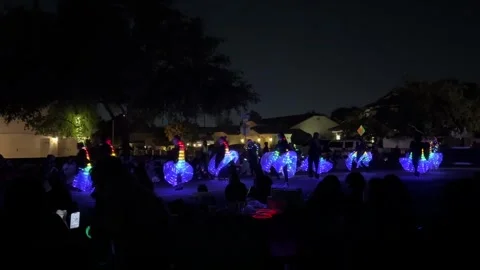 Phoenix APS Electric Light Parade Holiday Lights Stock Footage 341716443