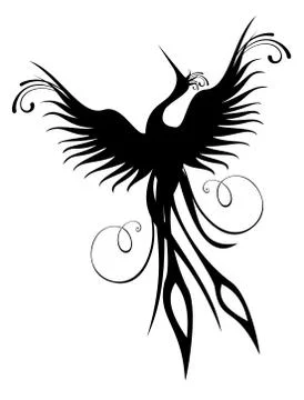 Phoenix bird figure isolated Stock Illustration