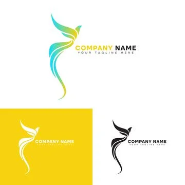 Phoenix bird logo Stock Illustration