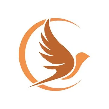 Phoenix bird vector logo icon royalty logo design Illustrazione stock