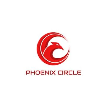 Phoenix circle logo vector Stock Illustration