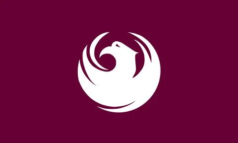 Phoenix city flag vector illustration isolated on background. 스톡 일러스트