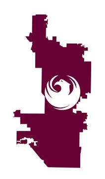 Phoenix city map flag vector silhouette illustration Stock-Illustration