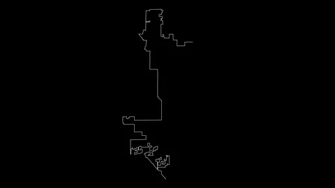 Phoenix city map outline animation Stock Footage 101159818