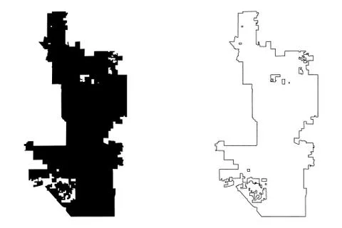 Phoenix City map vector Stock Illustration