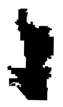Phoenix city map vector silhouette illustration Stock Illustration