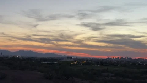 Phoenix City Scape at Sunset Video stock 334342282