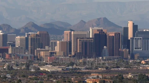 Phoenix Downtown Pan Stock Footage 49935882