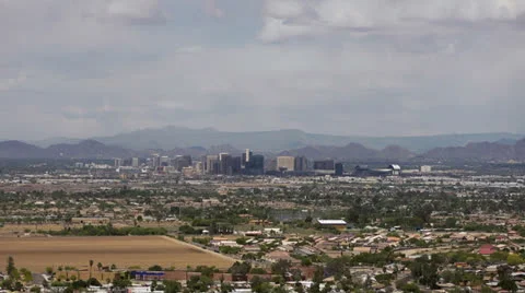 Phoenix Downtown Zoom In Stock Footage 22673815
