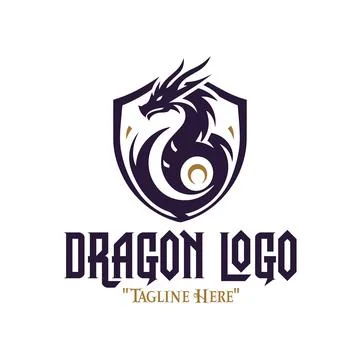 Phoenix Dragon Power Logo Stock Illustration