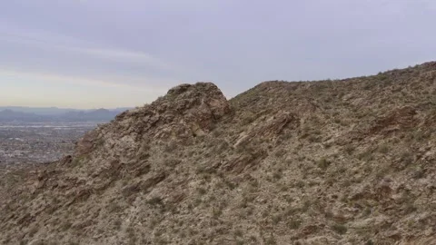 Phoenix Dusk Aerial: City Lights from South Mountain Video stock 277435053