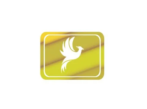 Phoenix flying bird and eagle open wings Logo Design illustration in the shap Stock Illustration