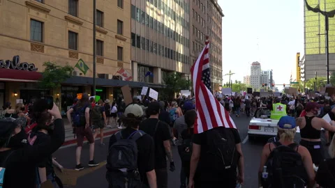 Phoenix George Floyd BLM Protest Video stock 131792484