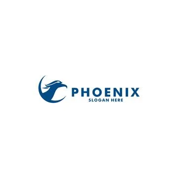 Phoenix head logo animal abstract, phoenix logo illustration template Stock Illustration