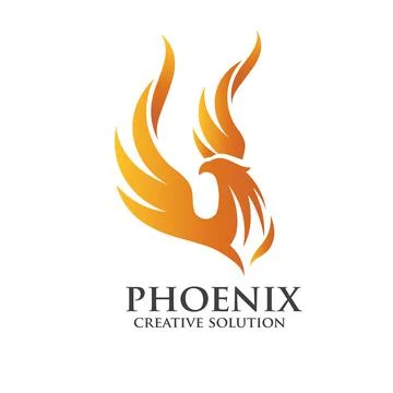 Phoenix head logo vector Stock Illustration