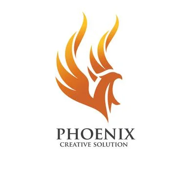 Phoenix head logo vector Stock Illustration