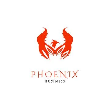 Phoenix Icon Logo Design Template Stock Illustration