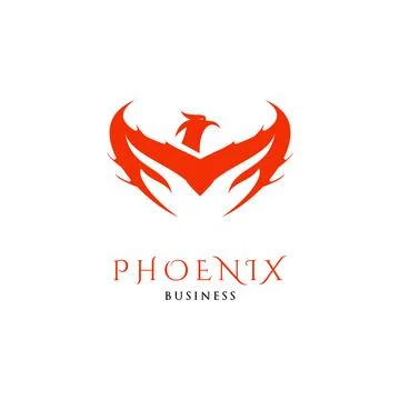 Phoenix Icon Logo Design Template Stock Illustration