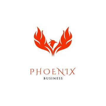 Phoenix Icon Logo Design Template Stock Illustration