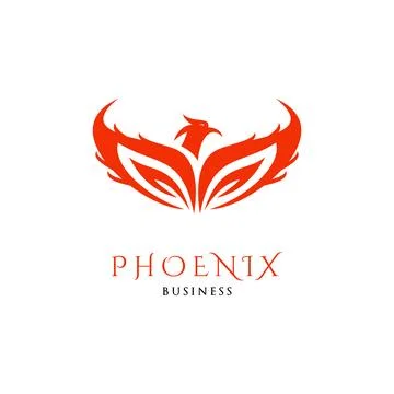 Phoenix Icon Logo Design Template Stock Illustration