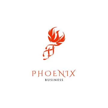 Phoenix Icon Logo Design Template Stock Illustration