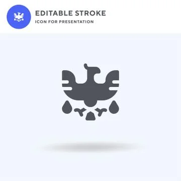Phoenix icon vector, filled flat sign, solid pictogram isolated on white, logo Illustrazione stock