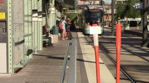 Phoenix light rail Stock Footage 48012524