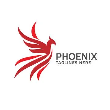 Phoenix logo creative logo of mythological bird Stock Illustration