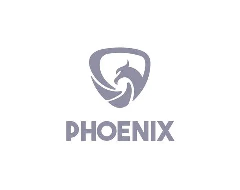 Phoenix Logo Design Template Flat Style Vector Illustration Stock Illustration
