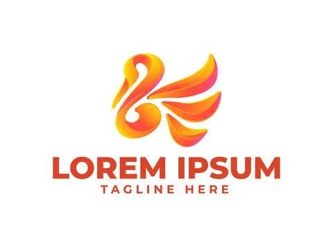 Phoenix logo design template Stock Illustration