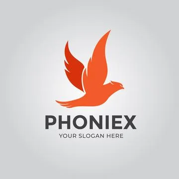 Phoenix Logo Design Vector Template Stock Illustration