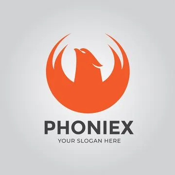Phoenix Logo Design Vector Template Stock Illustration