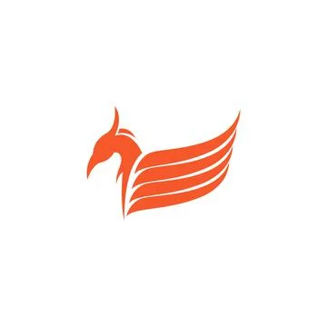 Phoenix logo icon design template vector Stock Illustration