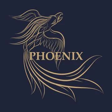 Phoenix logo vector icon design Stock Illustration